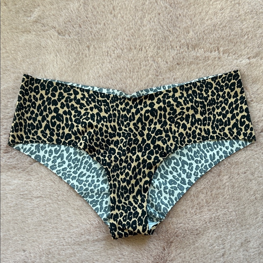 Victoria's Secret Leopard Animal Print Cheeky No Show Panty S